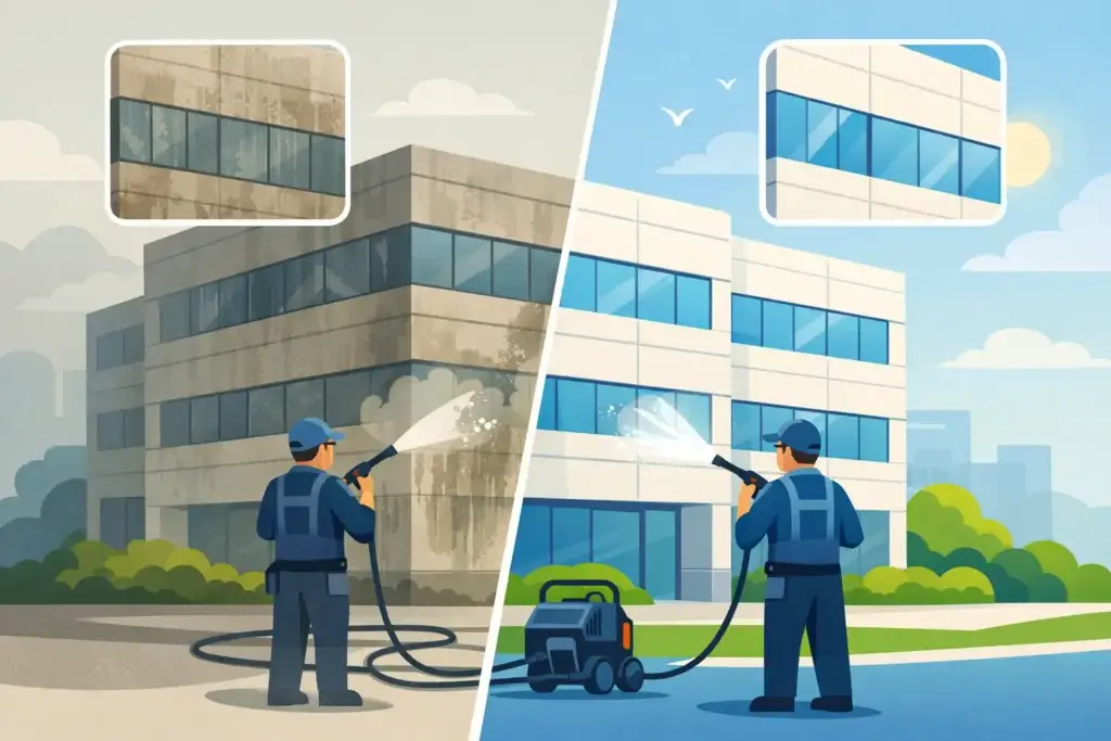 Commercial Building Pressure Washing Tips 2 Commercial Building Pressure Washing Tips