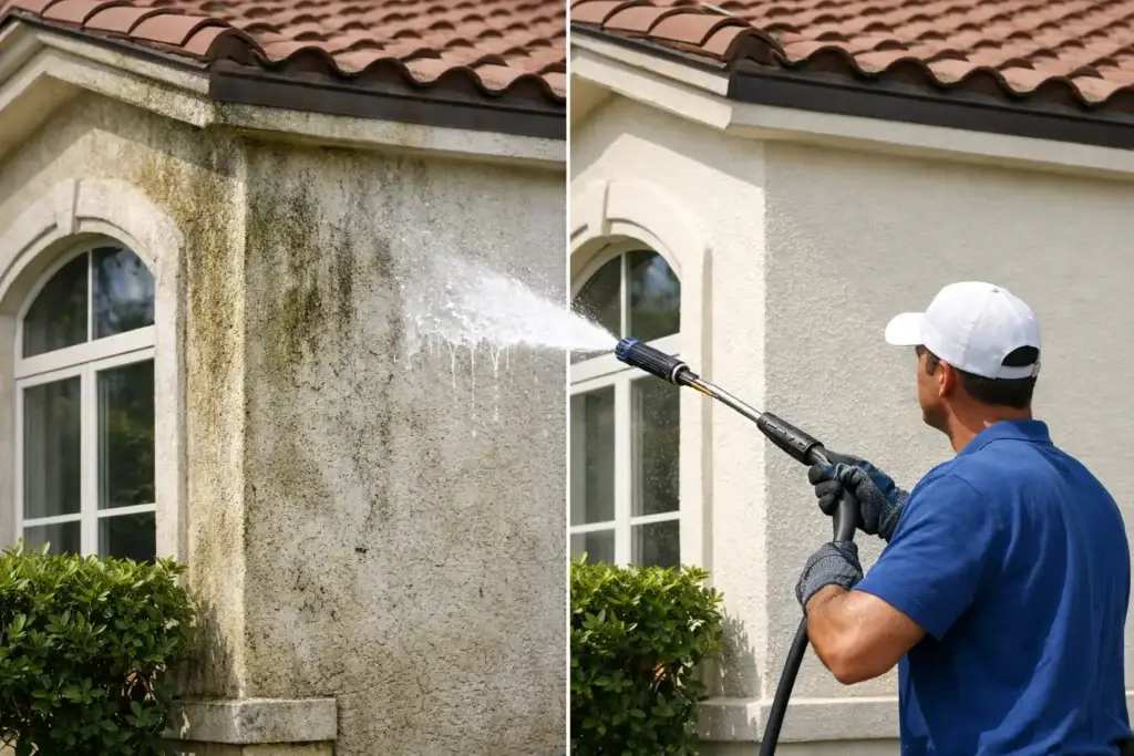How to Soft Wash Stucco Siding Safely 2 How to Soft Wash Stucco Siding Safely