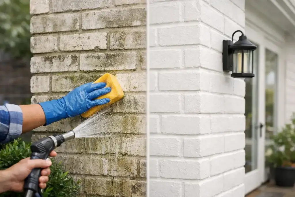 How to Clean Painted Brick Exterior Safely