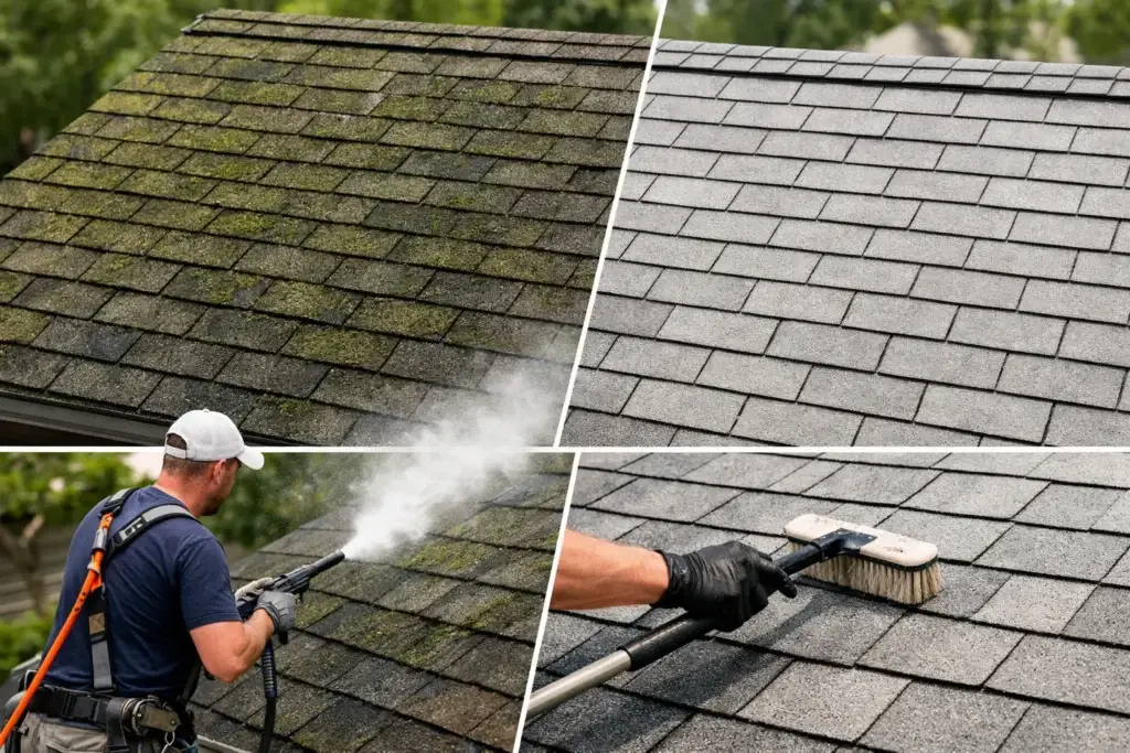 How to Remove Algae From Shingles Safely